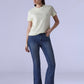 Women's 726 Blue Flared Fit High Rise Redloop Jeans - Front View