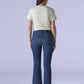 Women's 726 Blue Flared Fit High Rise Redloop Jeans - Back View