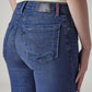 Women's 726 Blue Flared Fit High Rise Redloop Jeans - 20 View