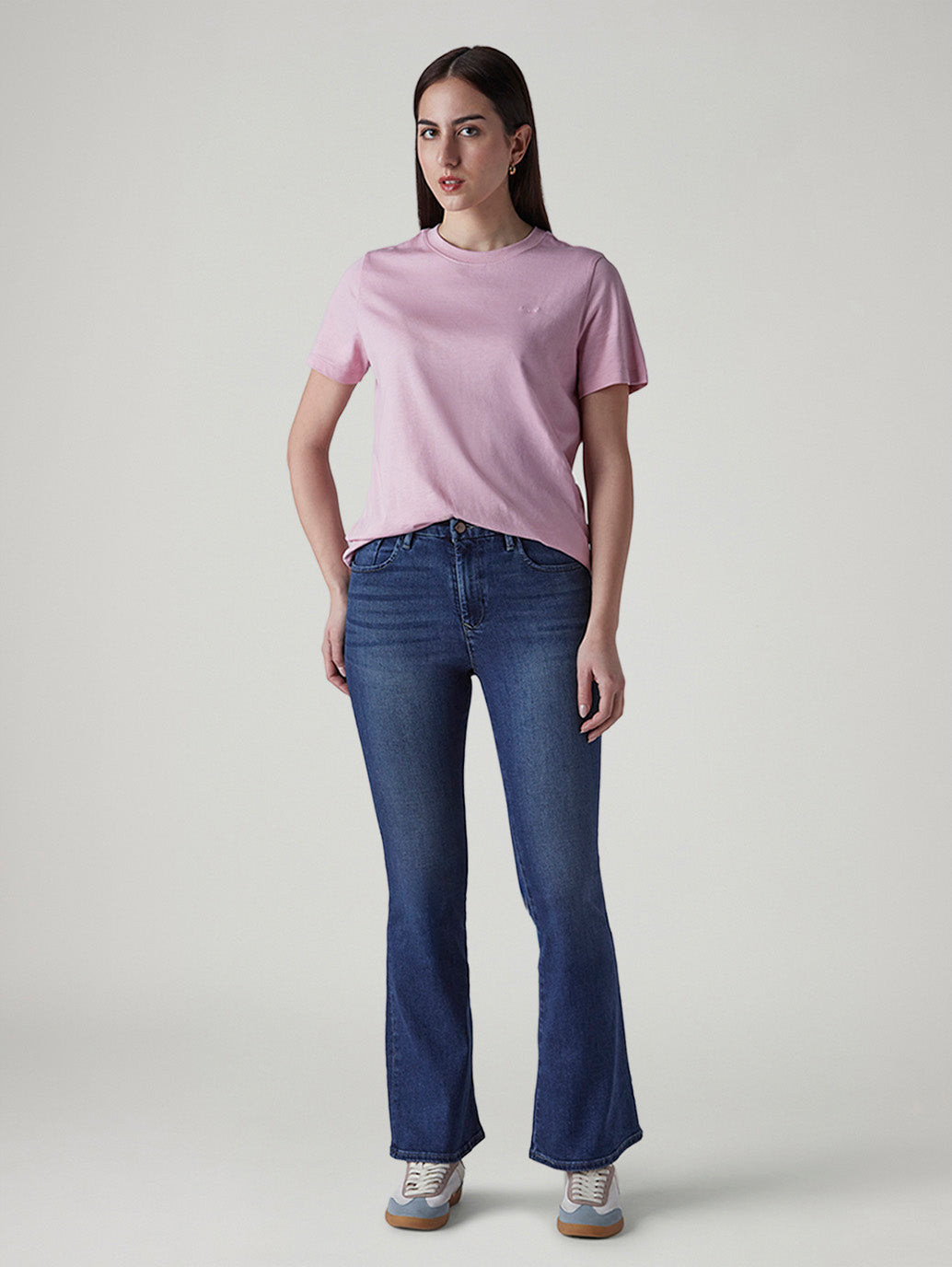 Women's 726 Indigo Flared Fit High Rise Redloop Jeans - Front View