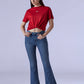 Women's 726 Light Indigo Flared Fit High Rise Redloop Jeans - 71498b9c-ab72-4458-a9f5-9da9ae31150e View