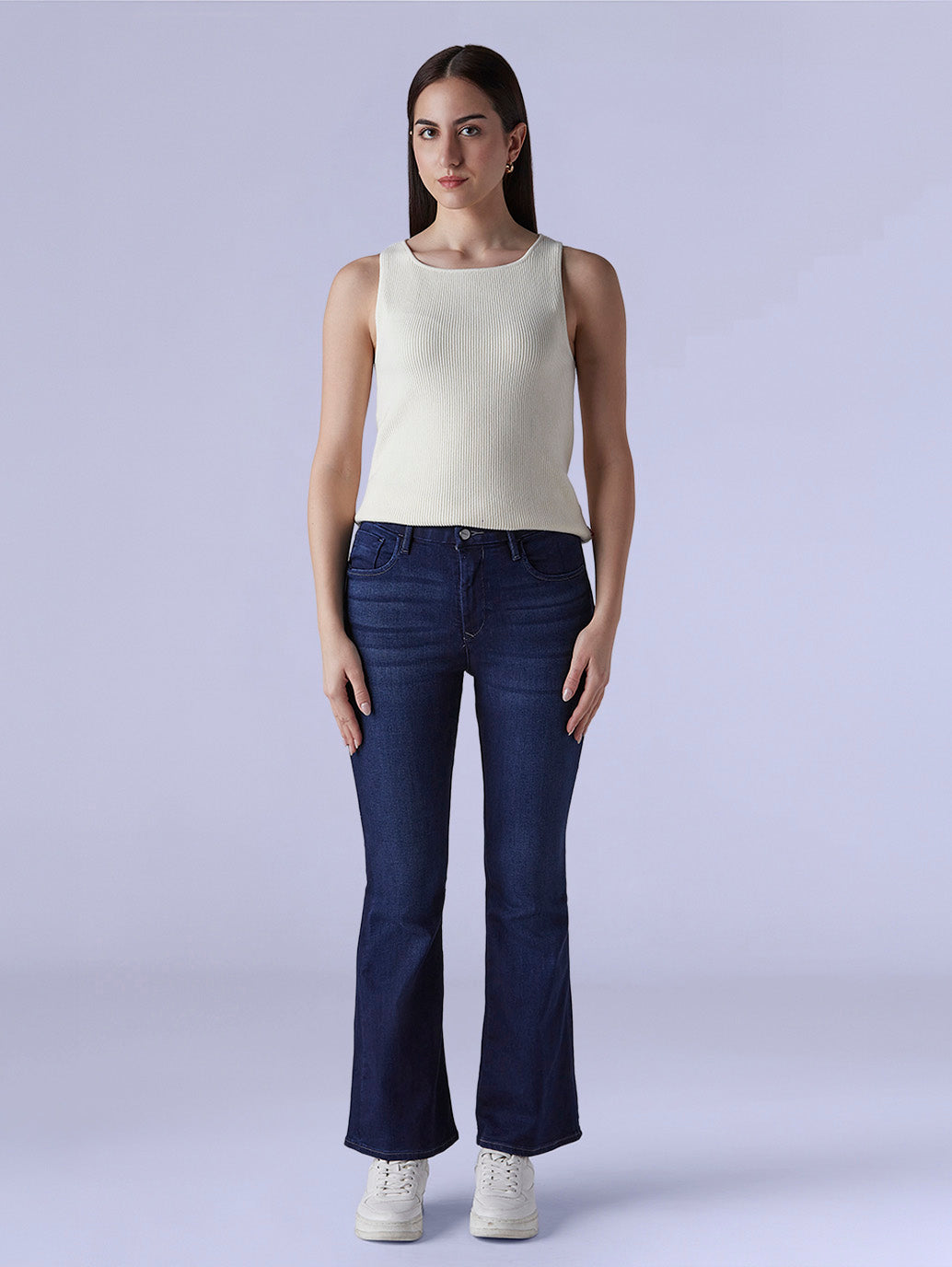 Women's 726 Dark Indigo Flared Fit High Rise Redloop Jeans - 808a0b2c-d37a-419d-a890-b8acc7acc34f View