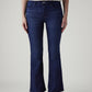 Women's 726 Dark Indigo Flared Fit High Rise Redloop Jeans - Front View