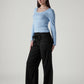 Women's 726 Black Flared Fit High Rise Redloop Jeans - Side View