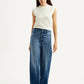 Women's Redloop Blue Loose Fit High Rise Jeans - Front View