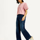 Women's Redloop Dark Indigo Mile High Wide Leg Fit High Rise Jeans - Elevated View