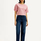 Women's Redloop Dark Indigo Mile High Wide Leg Fit High Rise Jeans - Front View