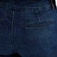Women's Redloop Dark Indigo Mile High Wide Leg Fit High Rise Jeans - Detail View