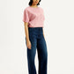 Women's Redloop Dark Indigo Mile High Wide Leg Fit High Rise Jeans - Side View