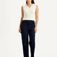 Women's Redloop Dark Blue Ribcage Straight Fit High Rise Jeans - Front View