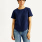 Women's Self Navy Round Neck Top - Styleshot View