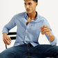 Men's Solid Slim Fit Oxford Shirt - Elevated View