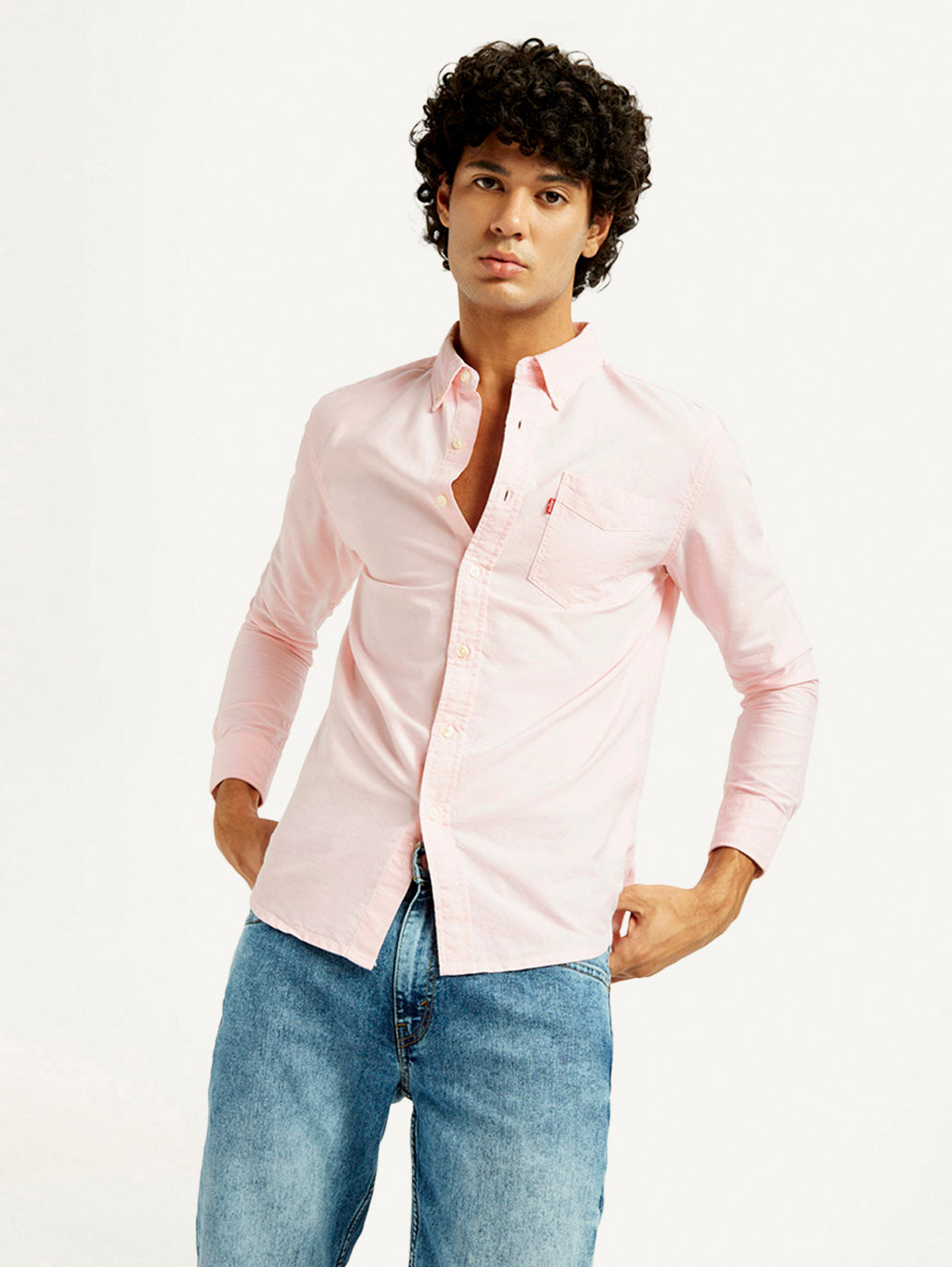 Men's Solid Slim Fit Oxford Shirt
