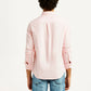 Men's Solid Slim Fit Oxford Shirt - Back View