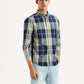Men's Checkered Multi Color Slim Fit Shirt - Side View