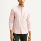 Men's Solid Light Pink Slim Fit Oxford Shirt - Styleshot View