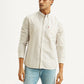 Men's Striped White Slim Fit Oxford Shirt - Styleshot View