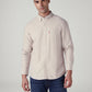 Men's Solid Slim Fit Oxford Shirt - Front View