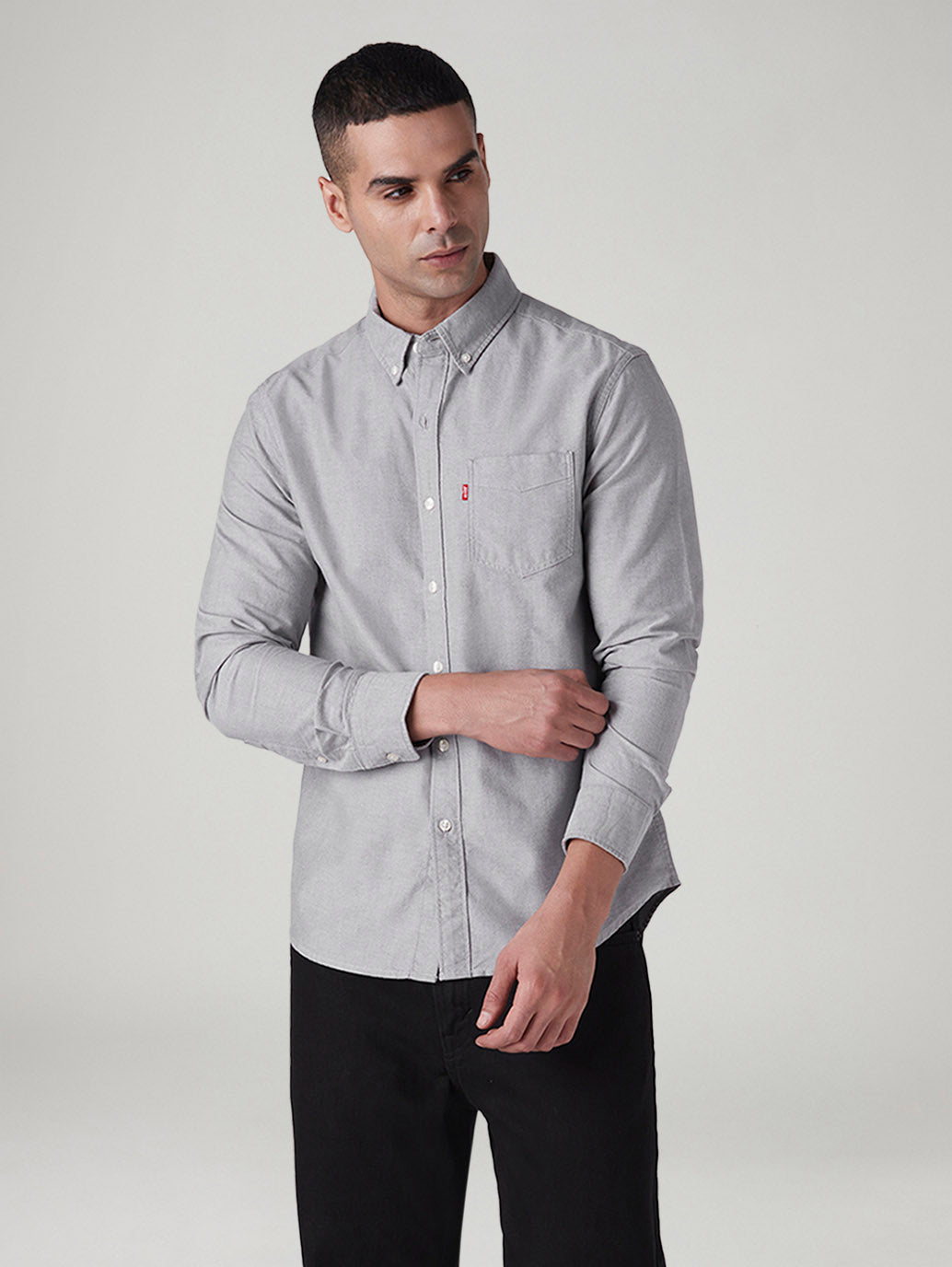 Men's Solid Slim Fit Oxford Shirt