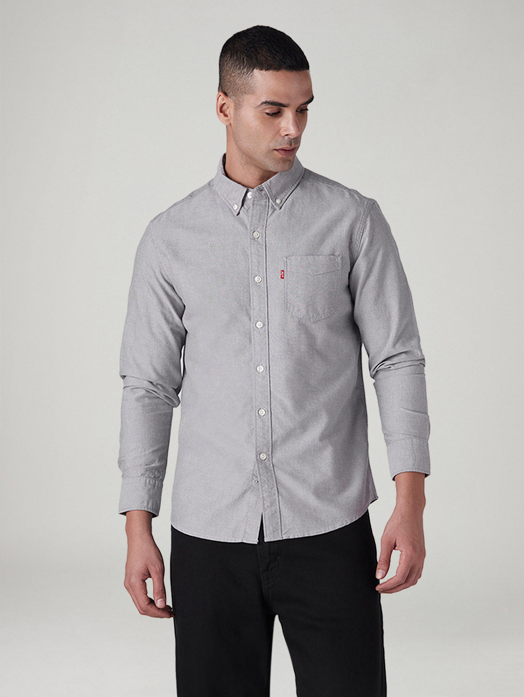 Men's Solid Slim Fit Oxford Shirt - 20 View