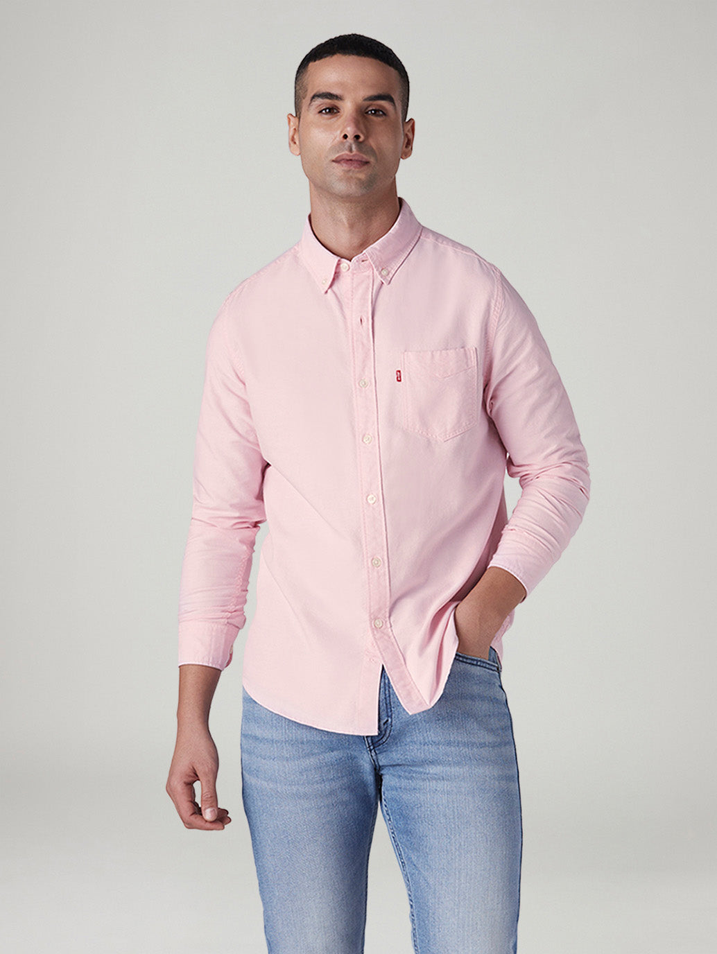Men's Solid Slim Fit Oxford Shirt