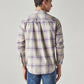 Men's Checkered Slim Fit Oxford Shirt - Back View
