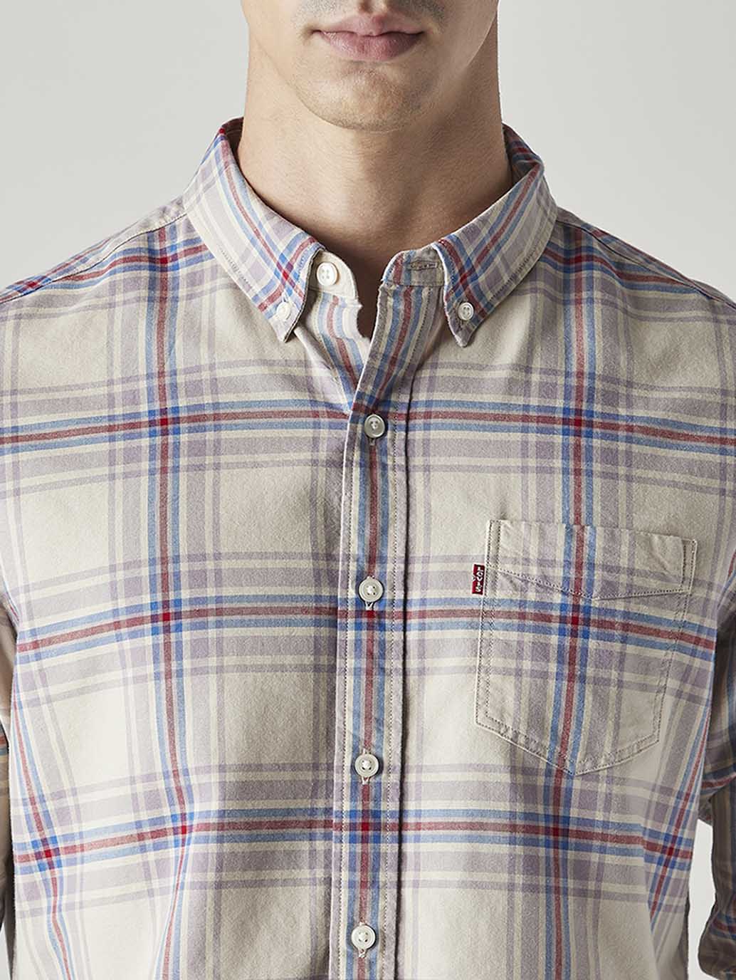 Men's Checkered Slim Fit Oxford Shirt - 20 View