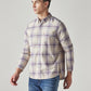 Men's Checkered Slim Fit Oxford Shirt - Side View