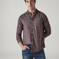 Men's Checkered Slim Fit Flannel Shirt - Styleshot View