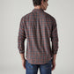 Men's Checkered Slim Fit Flannel Shirt - Back View