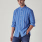 Men's Striped Slim Fit Textured Shirt - Styleshot View