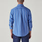 Men's Striped Slim Fit Textured Shirt - Back View