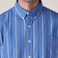 Men's Striped Slim Fit Textured Shirt - Detail View