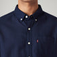 Men's Solid Slim Fit Oxford Shirt - Detail View