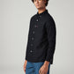 Men's Solid Slim Fit Oxford Shirt - Side View