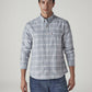 Men's Checkered Relaxed Fit Oxford Shirt - Front View