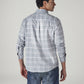 Men's Checkered Relaxed Fit Oxford Shirt - Back View