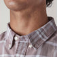 Men's Mauve Checkered Slim Fit Oxford Shirt - 20 View