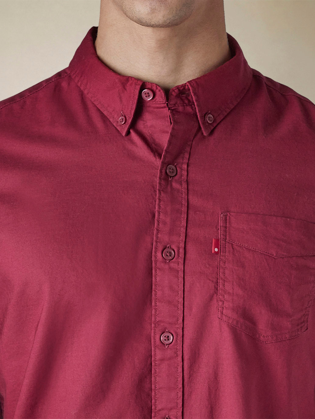 Men's Solid Button Down Collar Slim Fit Oxford Shirt - 762d3e3f-f107-4dd1-921b-b788eb6c21a2 View