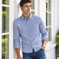 Men's Solid Button Down Collar Slim Fit Oxford Shirt - 004JH0140 View