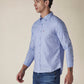 Men's Solid Button Down Collar Slim Fit Oxford Shirt - Side View
