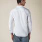 Men's Solid Button Down Collar Slim Fit Oxford Shirt - Back View
