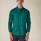 Men's Solid Button Down Collar Slim Fit Oxford Shirt - Front View