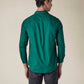 Men's Solid Button Down Collar Slim Fit Oxford Shirt - Back View