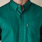 Men's Solid Button Down Collar Slim Fit Oxford Shirt - Detail View