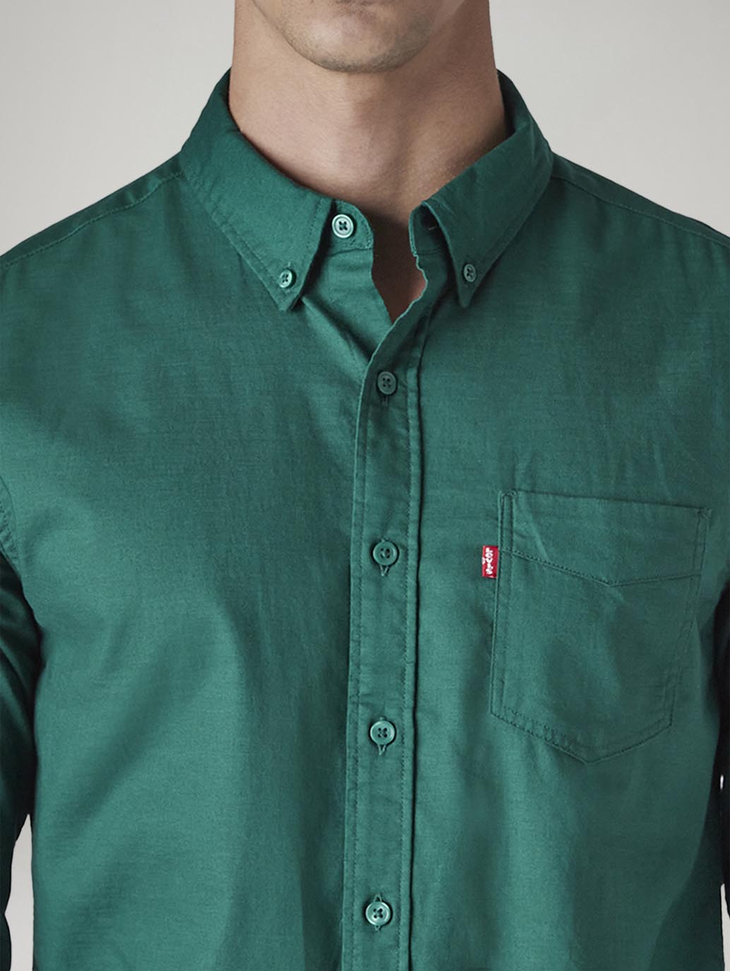 Men's Solid Button Down Collar Slim Fit Oxford Shirt - 20 View