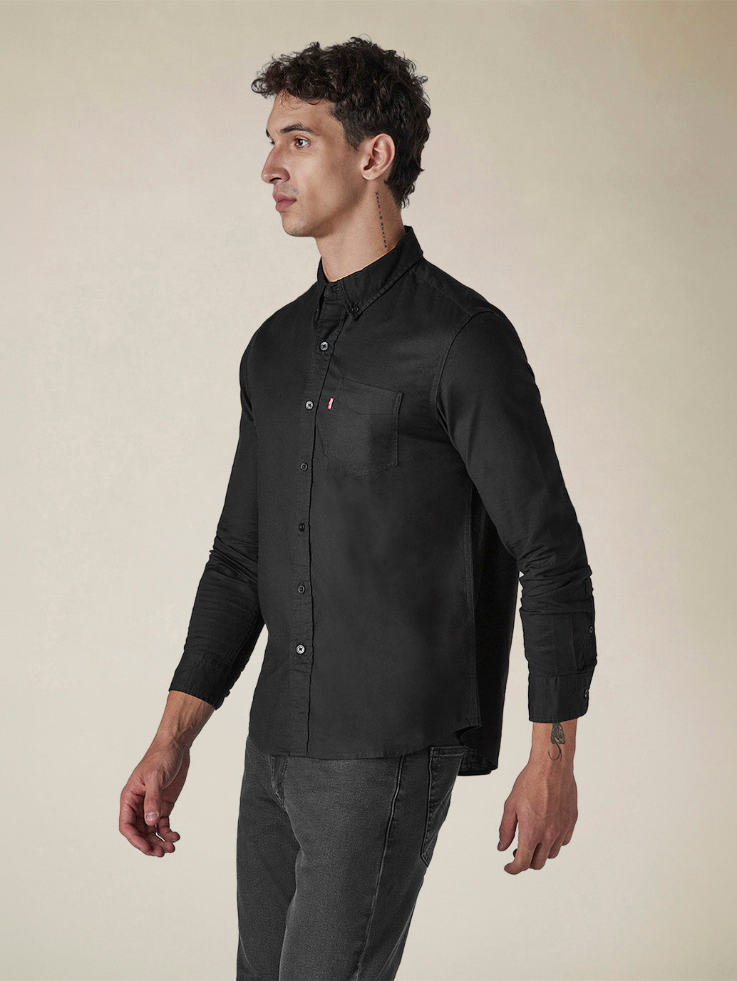 Men's Solid Button Down Collar Slim Fit Oxford Shirt - 5743249b-b128-4e30-a54f-35c4341d6617 View