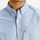 Men's Solid Slim Fit Oxford Shirt - Detail View