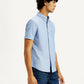 Men's Solid Slim Fit Oxford Shirt - Side View