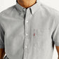 Men's Solid Slim Fit Oxford Shirt - Detail View